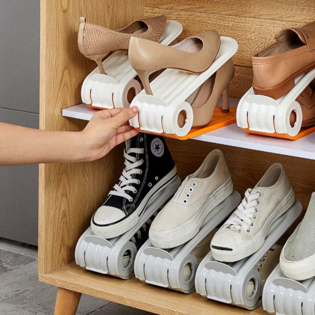 DuoRack™ - Doppellagiges Schuhregal [2 + 2 Gratis]