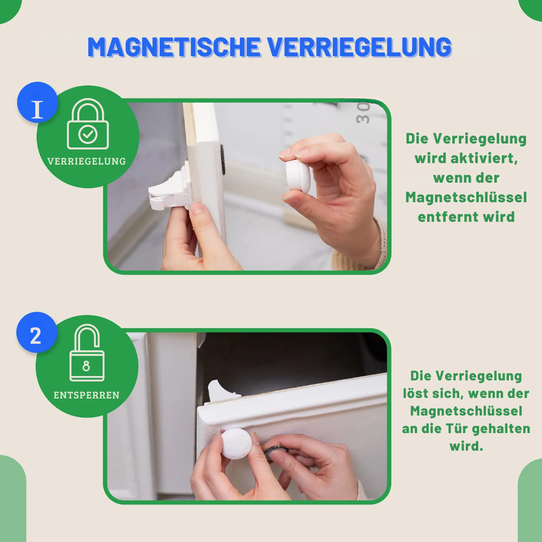 LockiMag™ – Verstecktes Schrank-Schloss für sicheren Schutz & einfache Anwendung [1 + 1 Gratis]