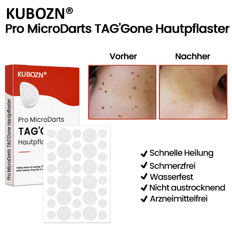 1 + 1 Gratis | DermiTag™ - Pro MicroDarts TAG'Gone Hautpflaster zur Skin-Tag-Entfernung