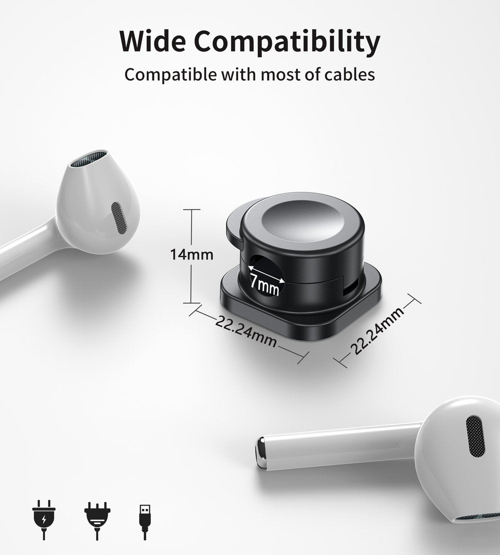 MagnoClip™ - 12 Stück Magnetische Kabelclips [6 + 6 Gratis]