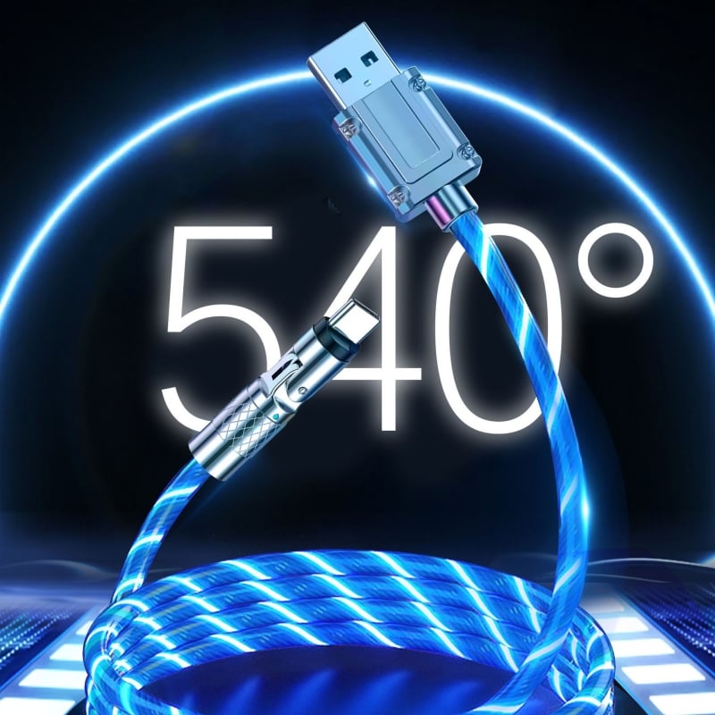 LedCharge™ – 540° drehbarer Stecker & USB-Kabel für ultraschnelles Laden [50 % Rabatt]