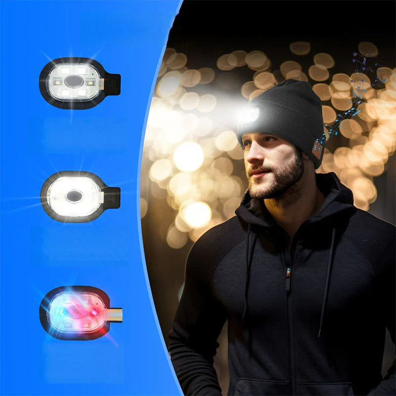 BrightNote™ – Strickmütze mit LED-Licht und Lautsprechern | 50% Rabatt