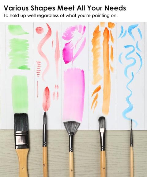 ArtistPaint™ – 24 Nylonpinsel mit 7 Formen & Palettenmesser, für Acryl, Öl & Aquarell [50% Rabatt]