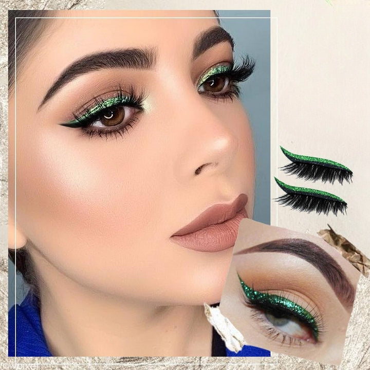GlitzGrip™ – Wiederverwendbare, praktische und einfach anzubringende Wimpern Eyeliner-Aufkleber [50% Rabatt]