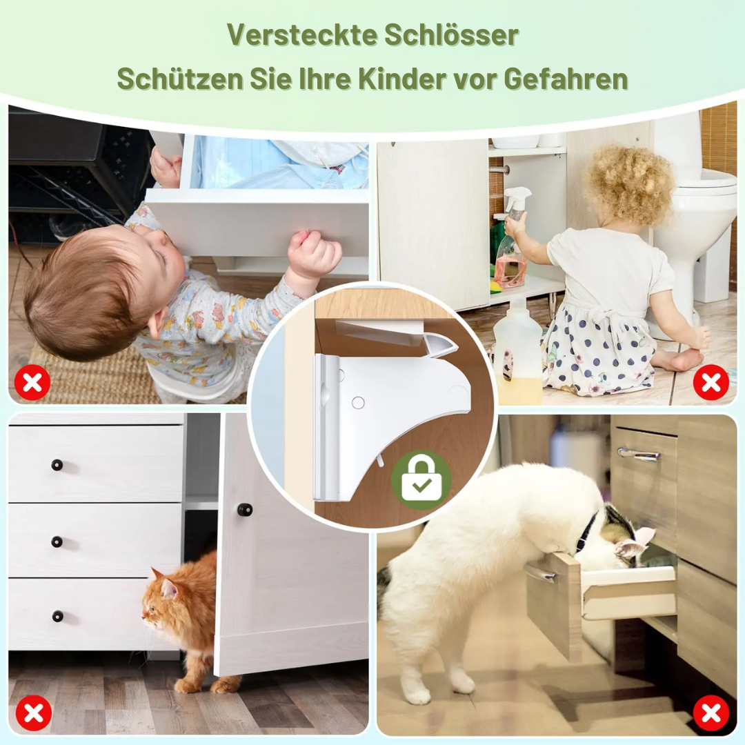 LockiMag™ – Verstecktes Schrank-Schloss für sicheren Schutz & einfache Anwendung [1 + 1 Gratis]
