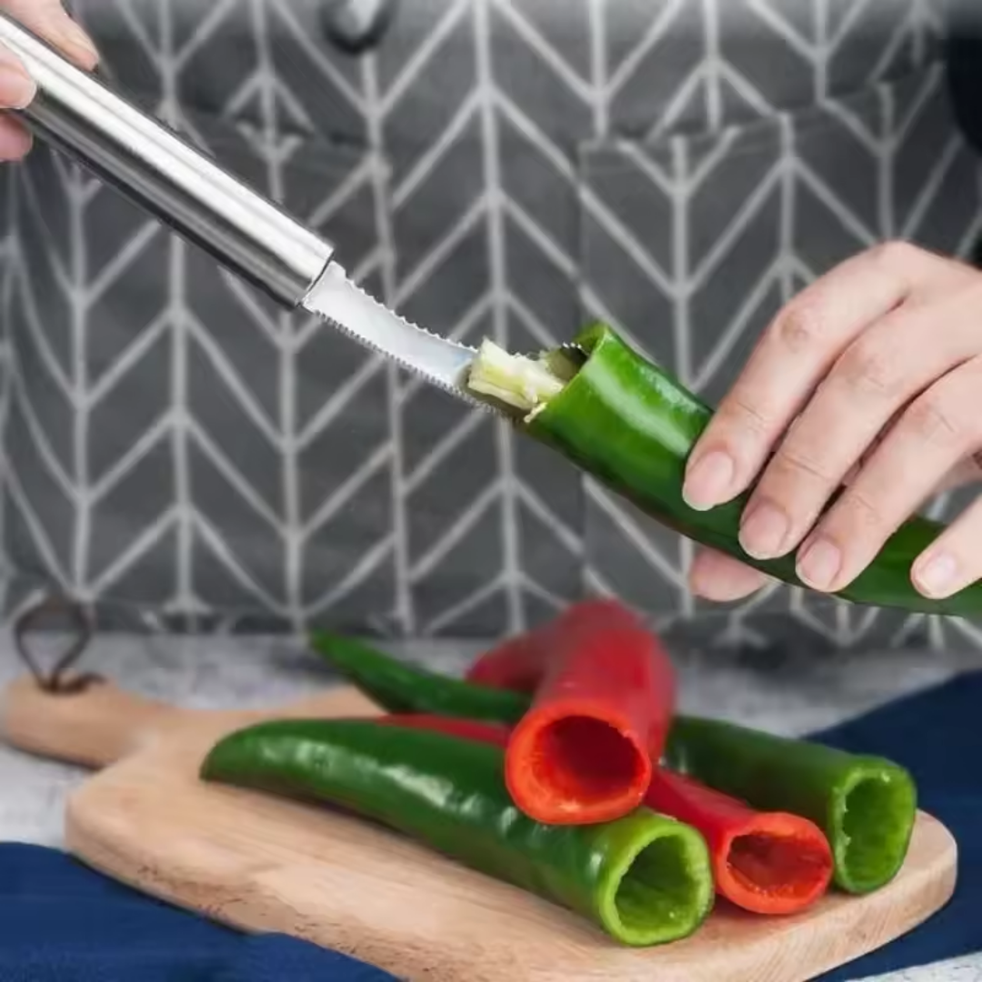 SliceCore™ – Paprika-Entkerner & Samenentferner für müheloses Schneiden [50 % Rabatt]