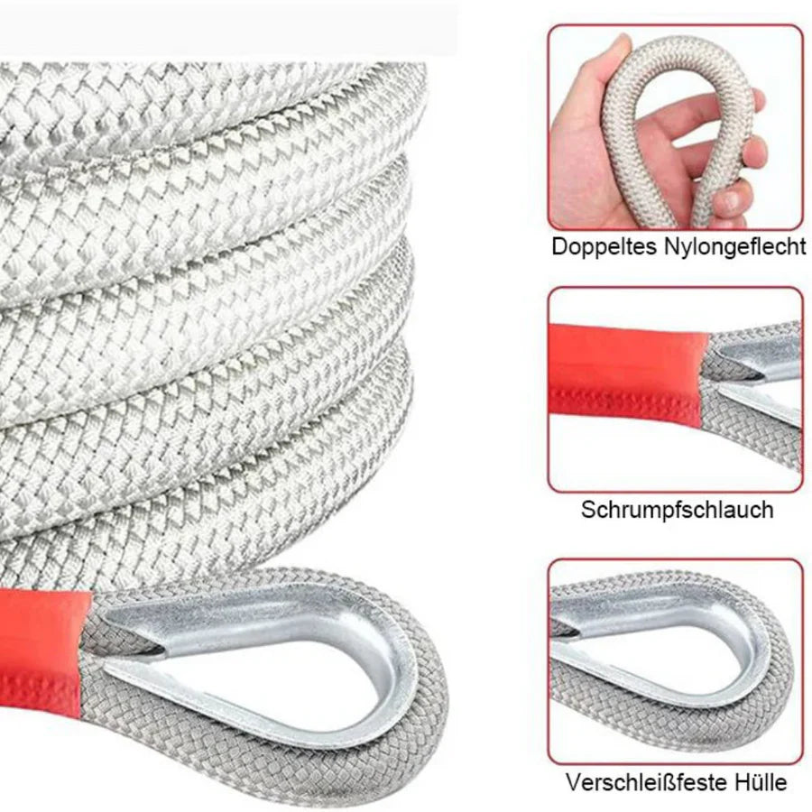 MaxRope™ – Hochbelastbares Nylon-Abschleppseil-Set | 50% Rabatt