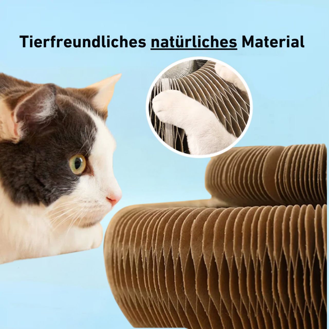 PouncePlay™ – Interaktives Kratzspiel mit Glöckchen für aktive Katzenmomente [50 % Rabatt]