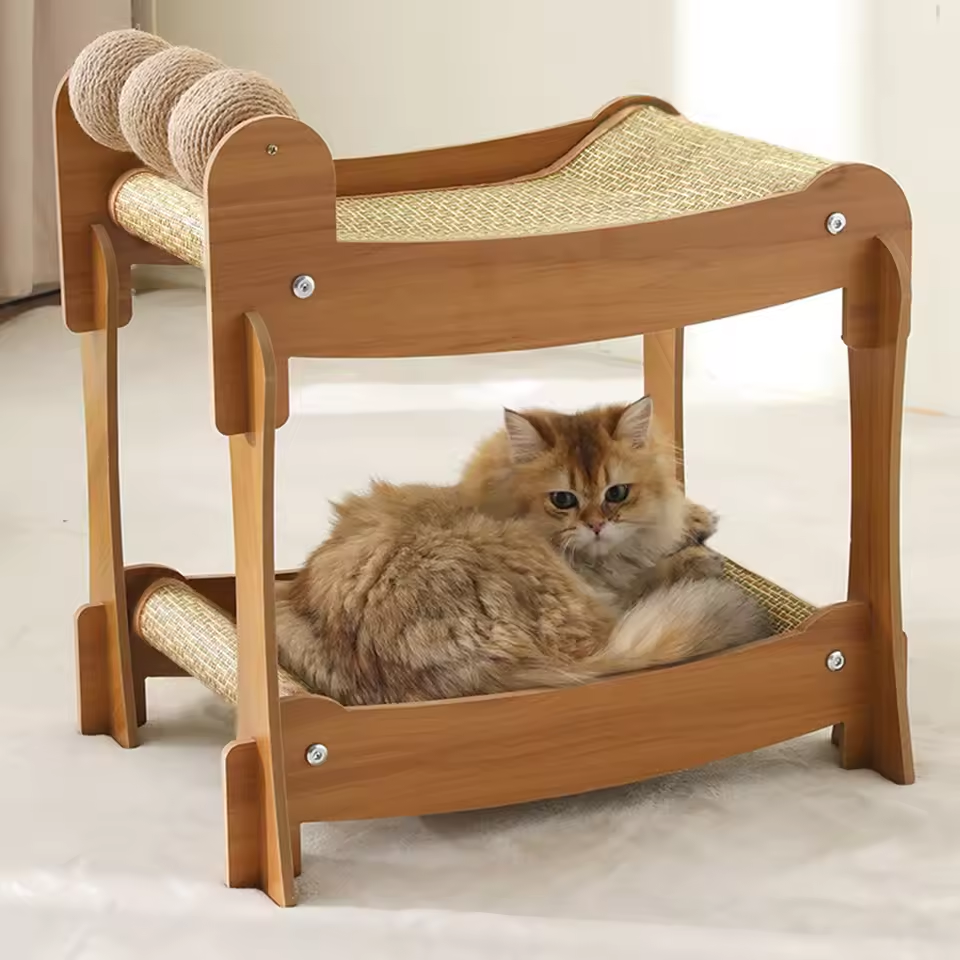 PawVilla™ – 2-stöckiger Katzenkratzbaum, luxuriöser Ruheplatz & stilvolles Kratzmöbel für Katzen [50 % Rabatt]