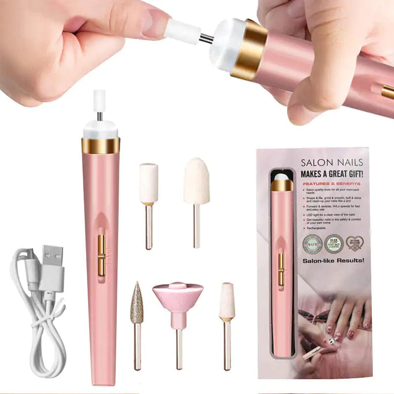 ProNails Maniküre Set – Elektrische Feile, Gel-Entfernung, LED, Nail Art, Portable
