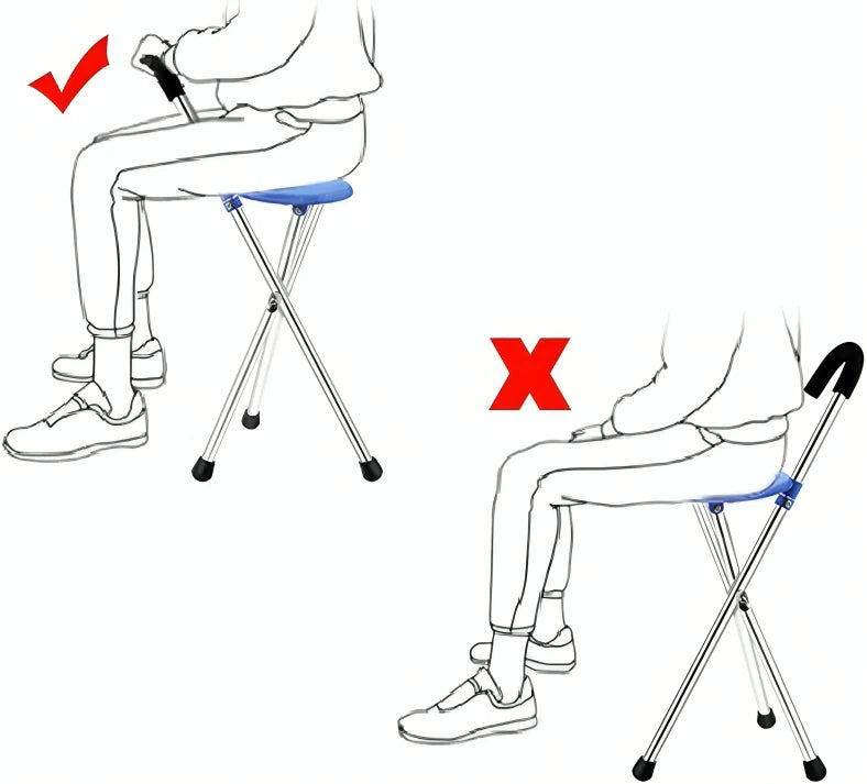 CrutchSeat™ – 2-in-1 Gehstock und faltbarer Sitz | 50% Rabatt