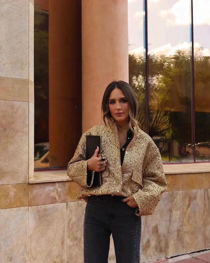 Glimmer™ – Modisch schimmernde Jacke für stilbewusste und elegante Frauen [50% Rabatt]