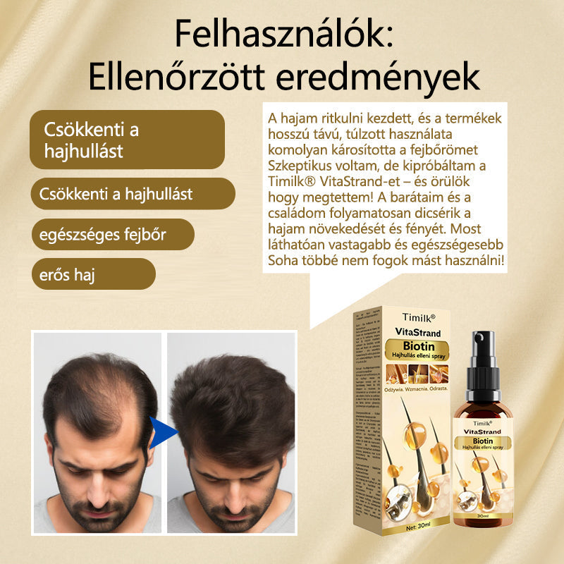 Timilk™ – VitaStrand Biotin Spray zur Förderung des Haarwachstums für dichtes, glänzendes Haar [1 + 1 Gratis]