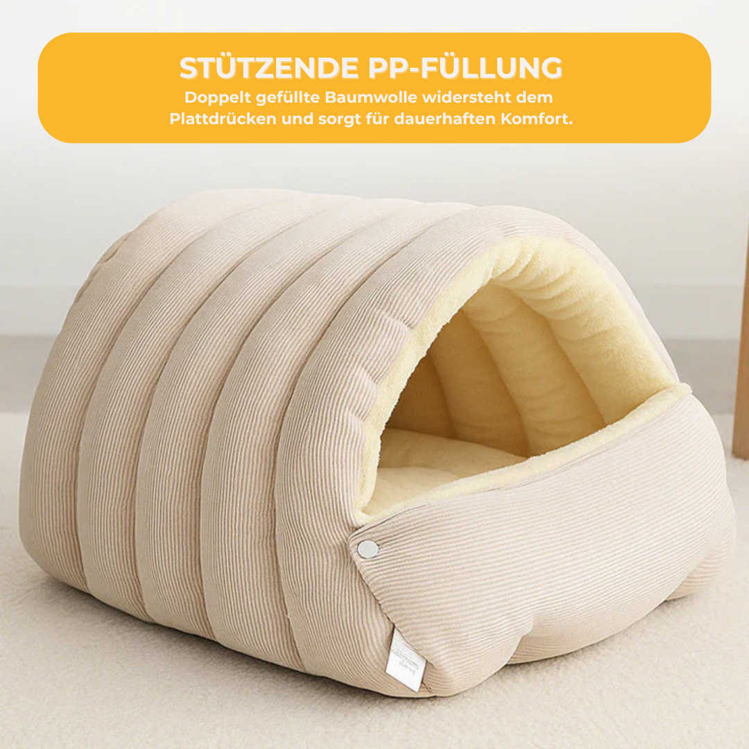 Felltraum™ – Kuschelige Haustierhöhle Deluxe für geborgene Wohlfühlmomente [50 % Rabatt]