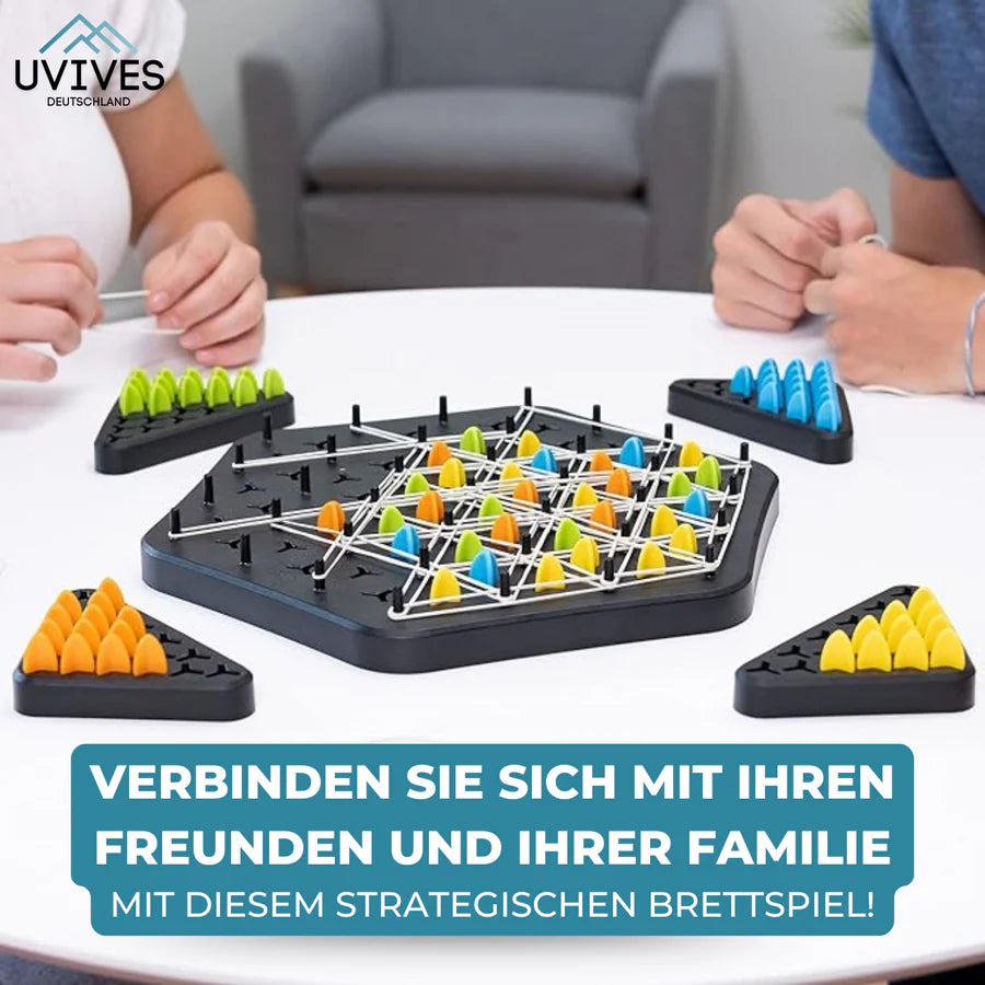 KnotLogic™ – Strategisches Ketten-Dreieck-Schach-Brettspiel | 50% Rabatt