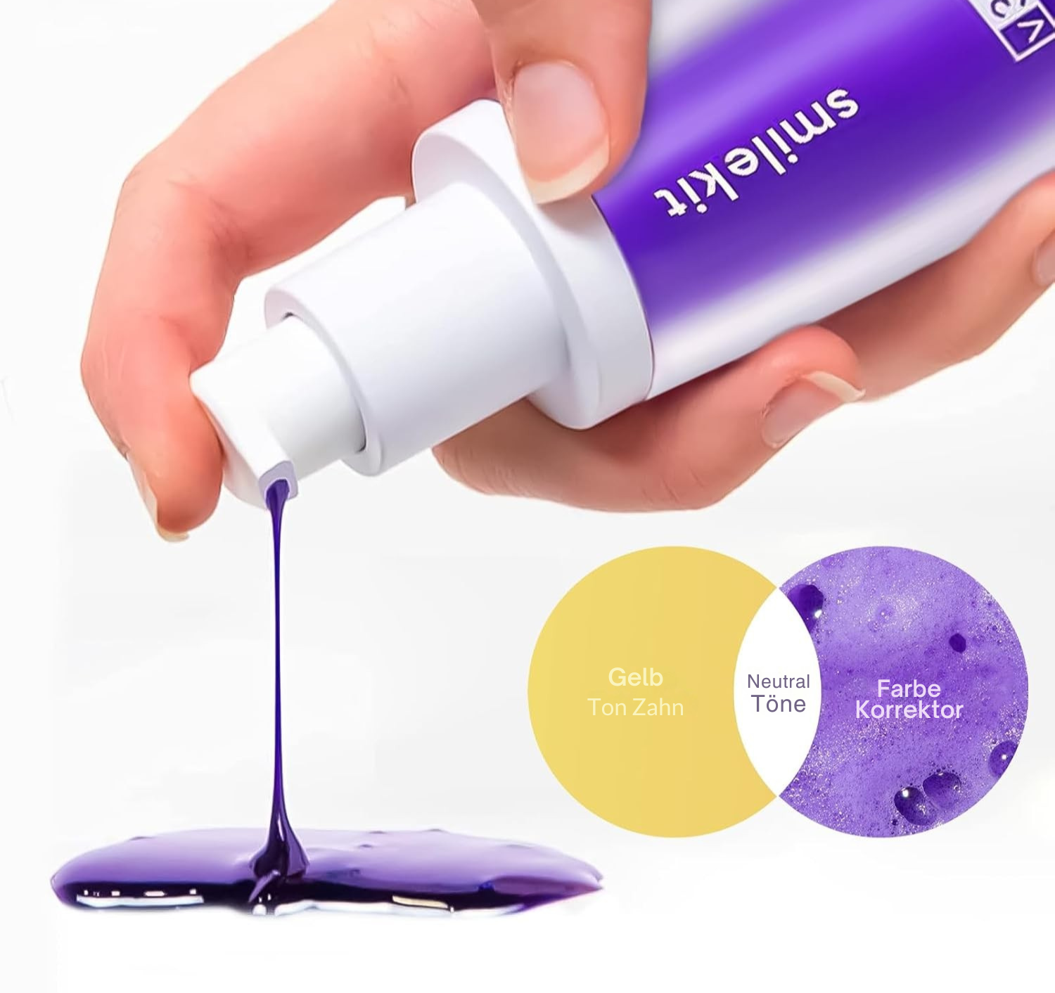 HeroSmile™ – Farbkorrektur-Serum & lila Zahnpasta für strahlend weiße Zähne [1 + 1 Gratis]