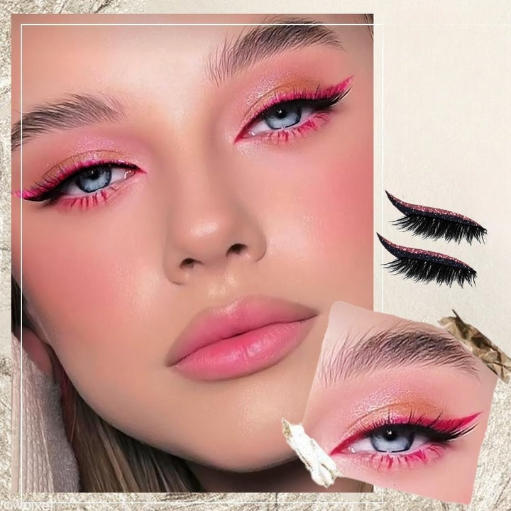 GlitzGrip™ – Wiederverwendbare, praktische und einfach anzubringende Wimpern Eyeliner-Aufkleber [50% Rabatt]