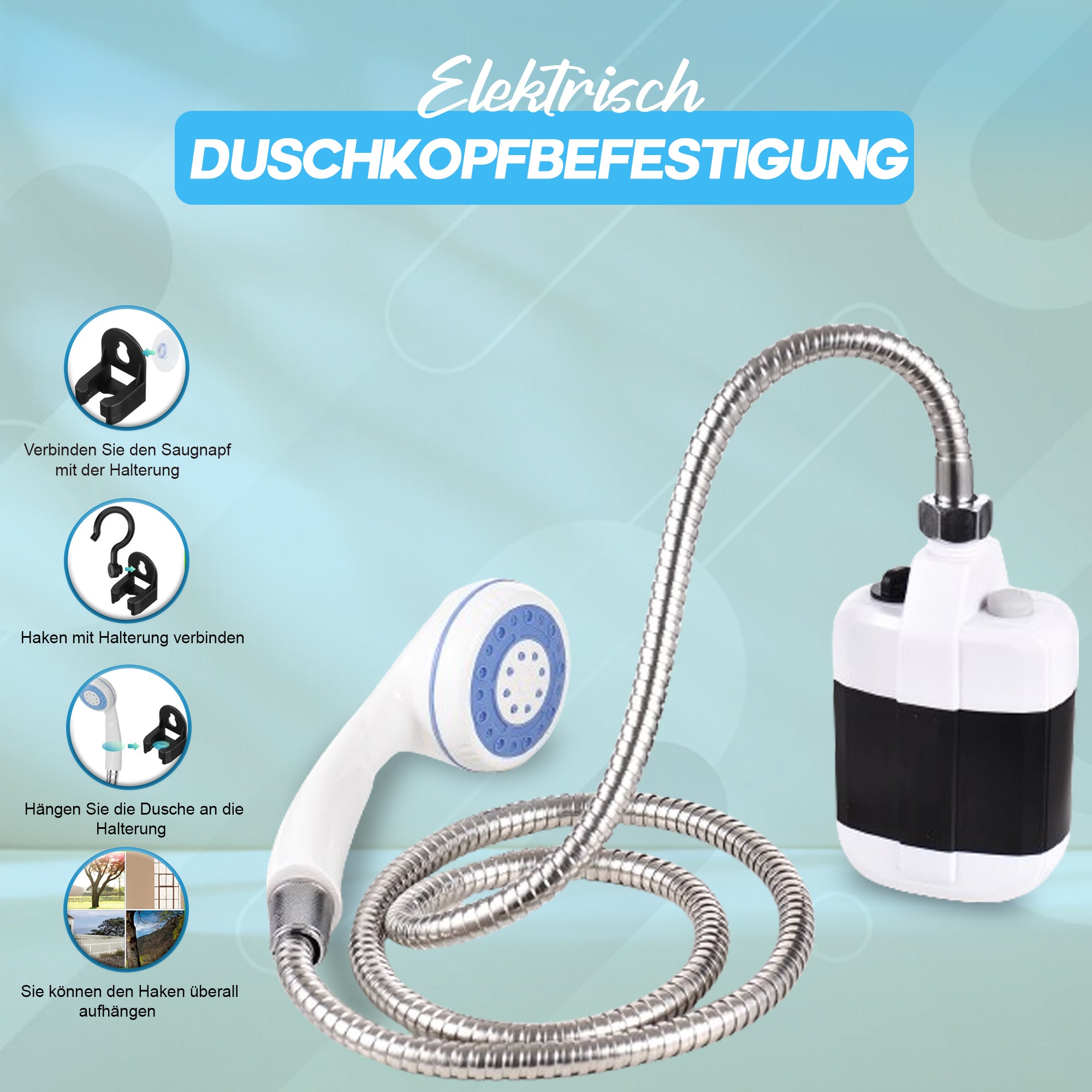 50% Rabatt | TravelWash™ Elektrische Duschpumpe