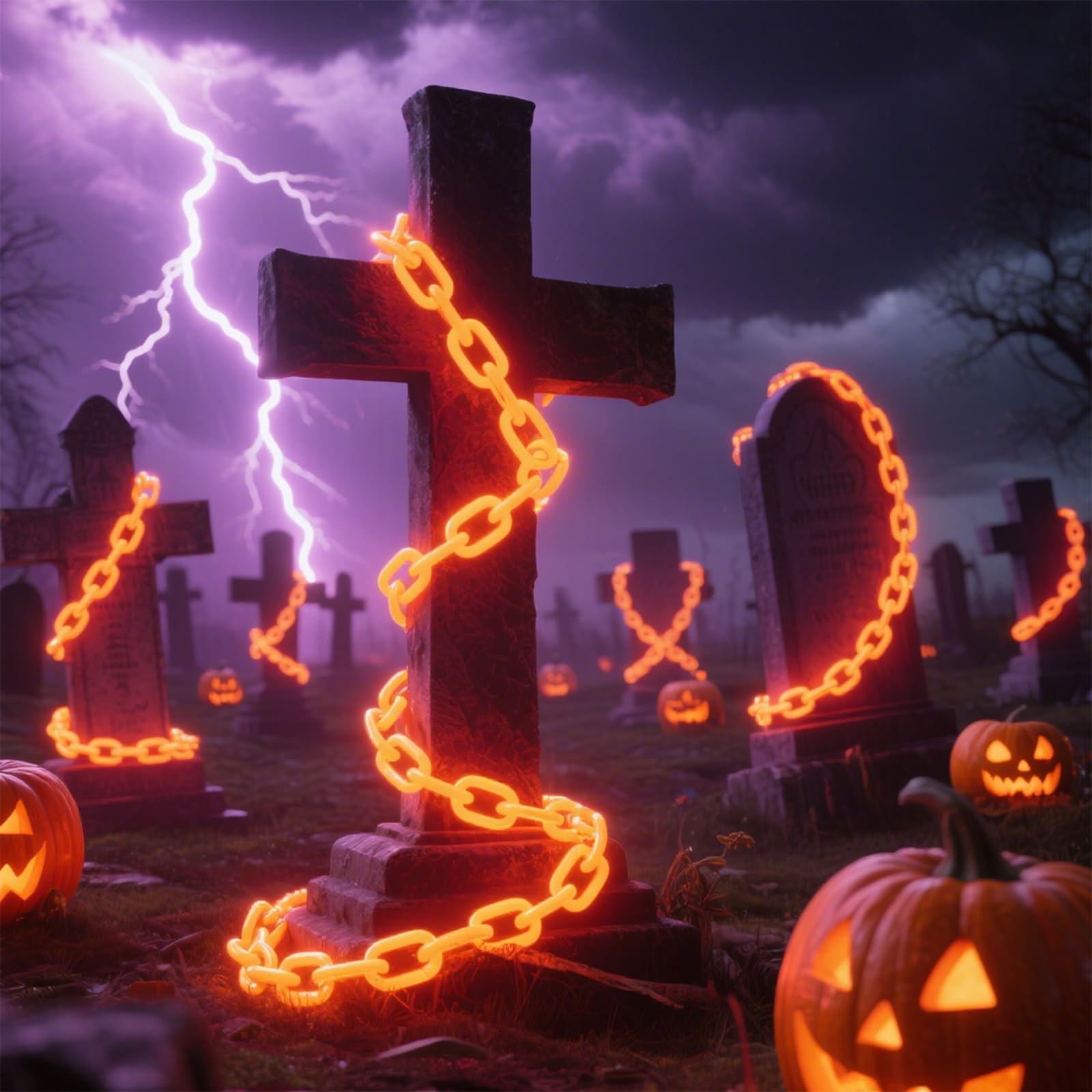 Halloween Lichterkette im Kettendesign – Sturmfest & ohne Kurzschlussrisiko