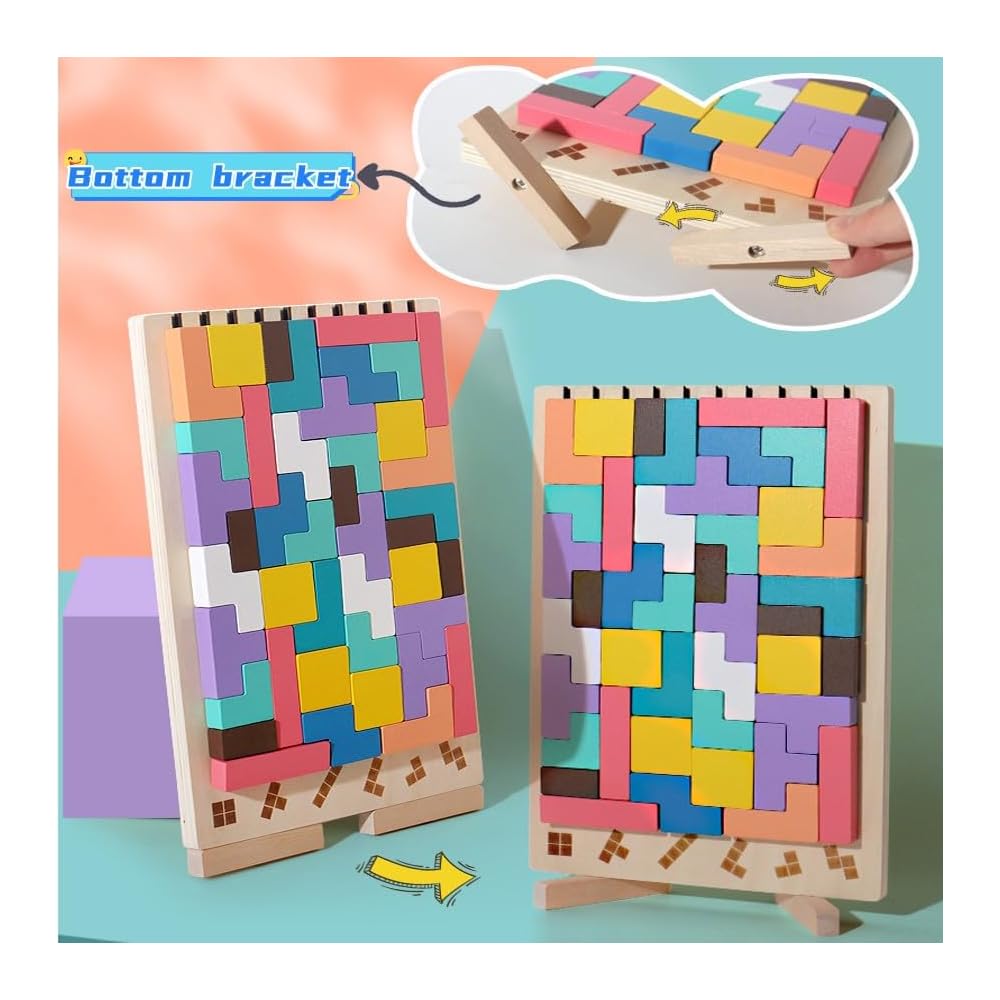 LogicBlock™ - Holz-Stapelspiel zur Förderung von Konzentration und Feinmotorik [50% Rabatt]