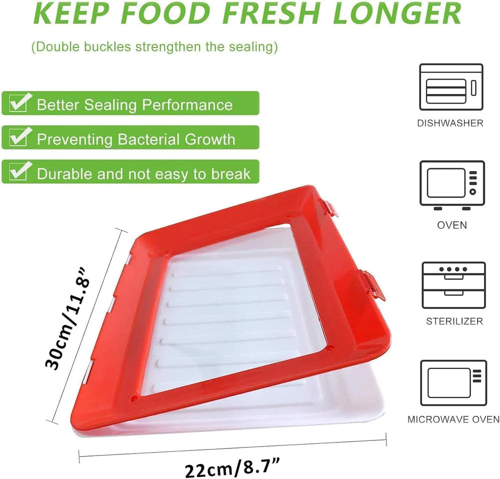 FreshGuard™ – Stapelbares kreatives Tablett zur Lebensmittelkonservierung | 1 + 1 Gratis