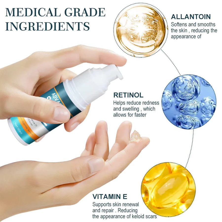 ScarAway™ – Fortschrittliches Gel zur Narbenentfernung für Glatte Haut | 1 + 1 Gratis
