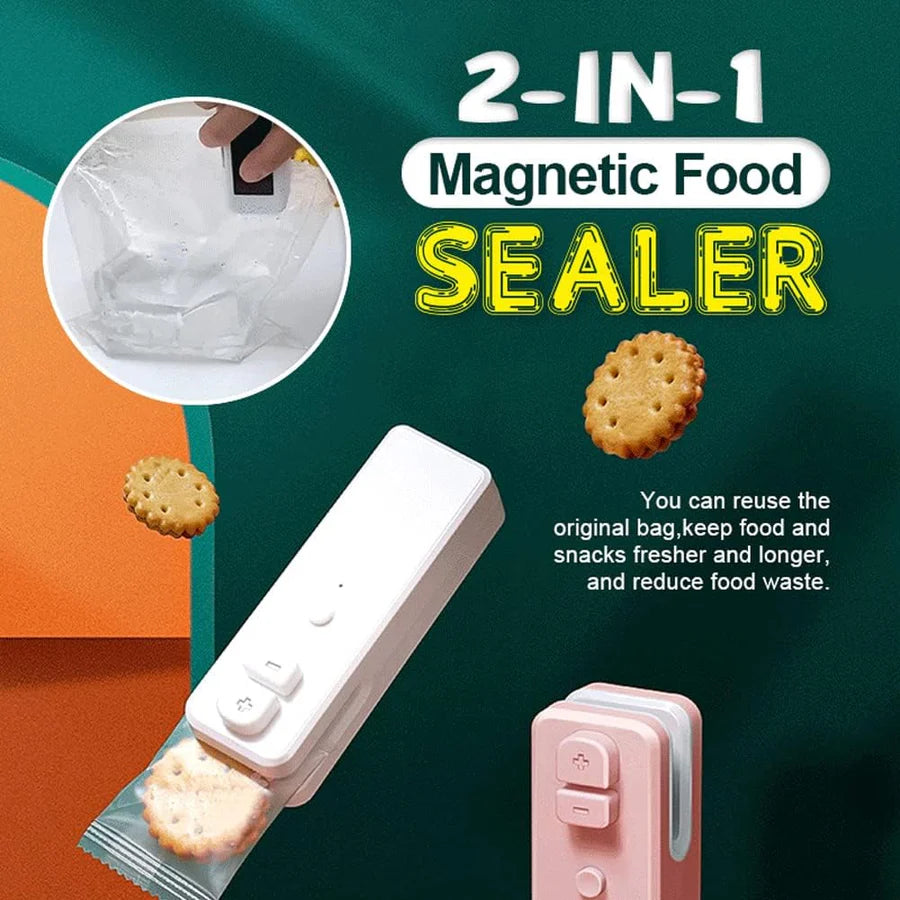 FoodSeal™ – Magnetisches Mini-Lebensmittelversiegelungsgerät | 1 + 1 Gratis