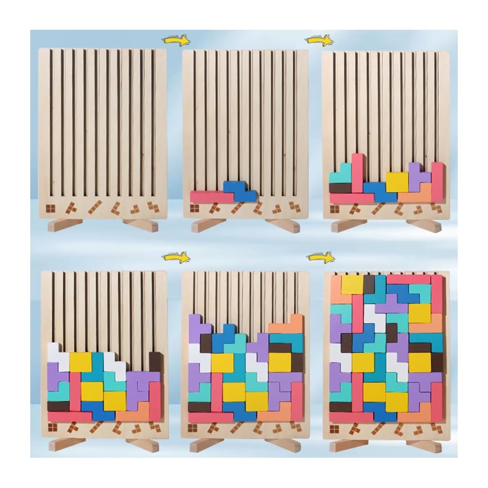LogicBlock™ - Holz-Stapelspiel zur Förderung von Konzentration und Feinmotorik [50% Rabatt]