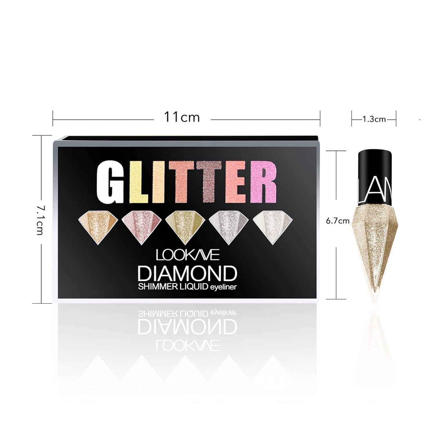 DiamondGlam™ – Flüssig-Eyeliner für präzise Linien & funkelnden Glamour [1 + 1 Gratis]