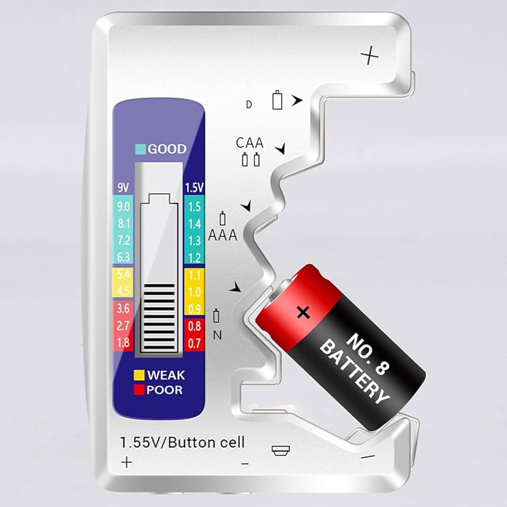 50% Rabatt | VoltTest™ – Schnelltest für AA, AAA, 9V & Knopfzellen