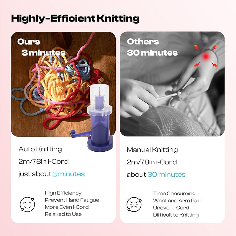 50% Rabatt | Kordeln™ - Gleichmäßiges Stricken leicht gemacht