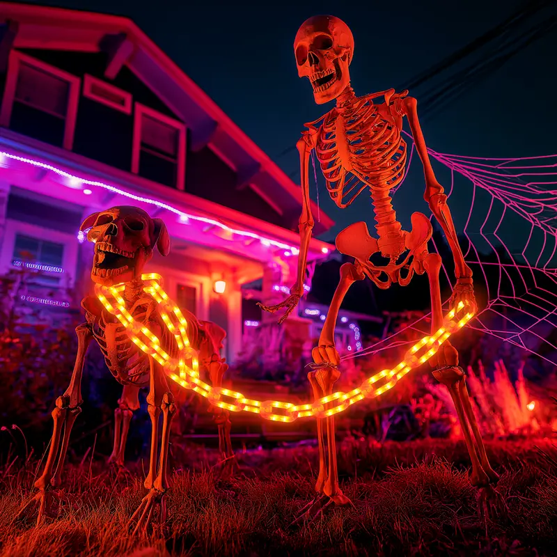 Halloween Lichterkette im Kettendesign – Sturmfest & ohne Kurzschlussrisiko