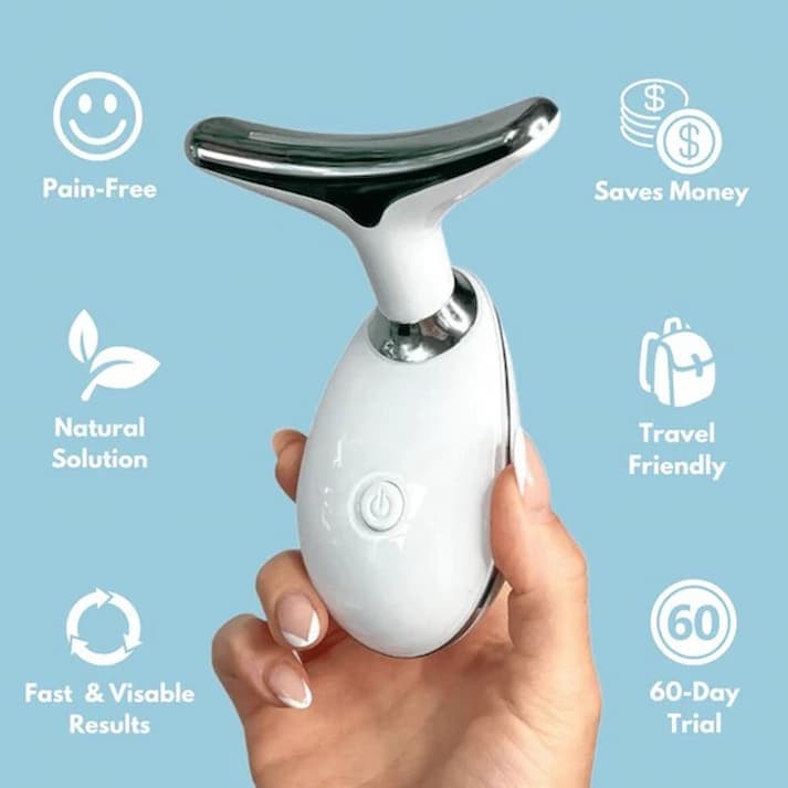 ContourVive EMS Gesichtsstraffungsgerät – Kieferlinie, LED-Therapie, Hautlifting, Anti-Aging, Mikrostrom
