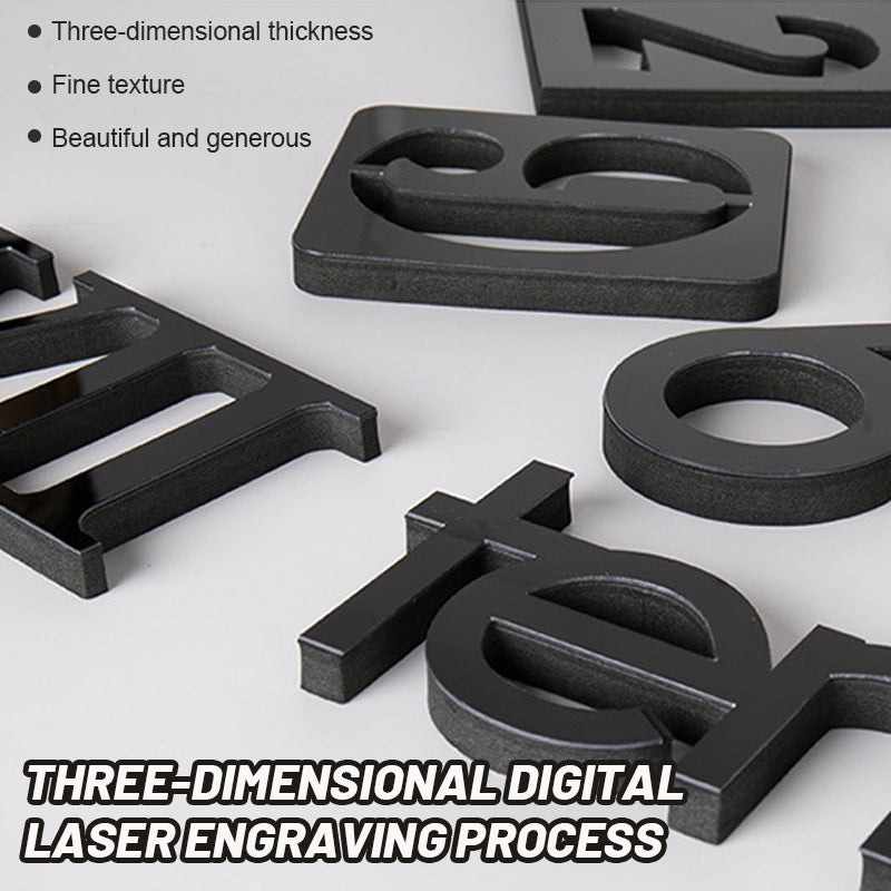 3D Design Wanduhr – moderne, selbstklebende Uhr mit leisem Quarzwerk für Wohnzimmer & Büro