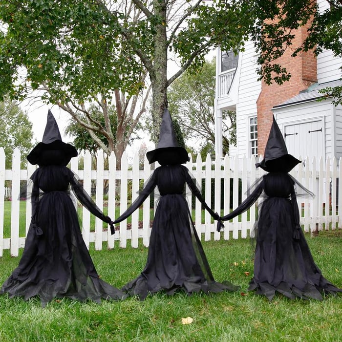 Halloween Hexengarten-Stecker – Wasserdekor für den Außenbereich