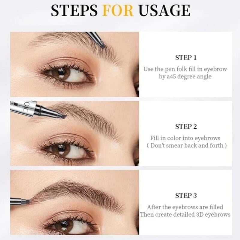 3D Waterproof Augenbrauenstift – Microblading Effekt für perfekte Brauen