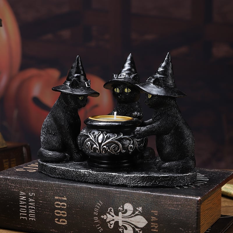 Kerzenhalter — geheimnisvolle Stimmung für Halloween