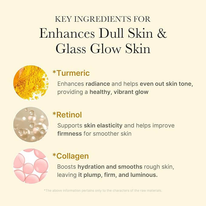 BrightMask™ – Übernacht-Peeling-Maske mit Kollagen, Kurkuma & Kojicsäure für strahlende Haut [50 % Rabatt]