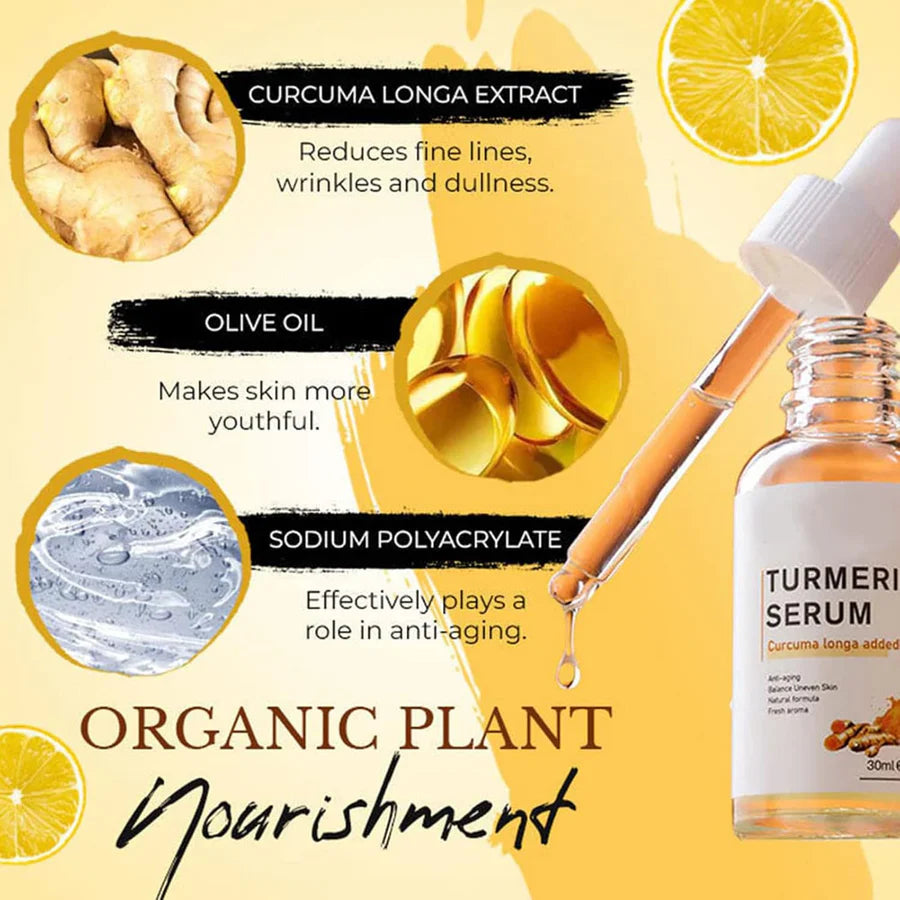 VitalGlow™ – Dunkle Flecken korrigierendes Kurkuma-Serum [1 + 1 Gratis]