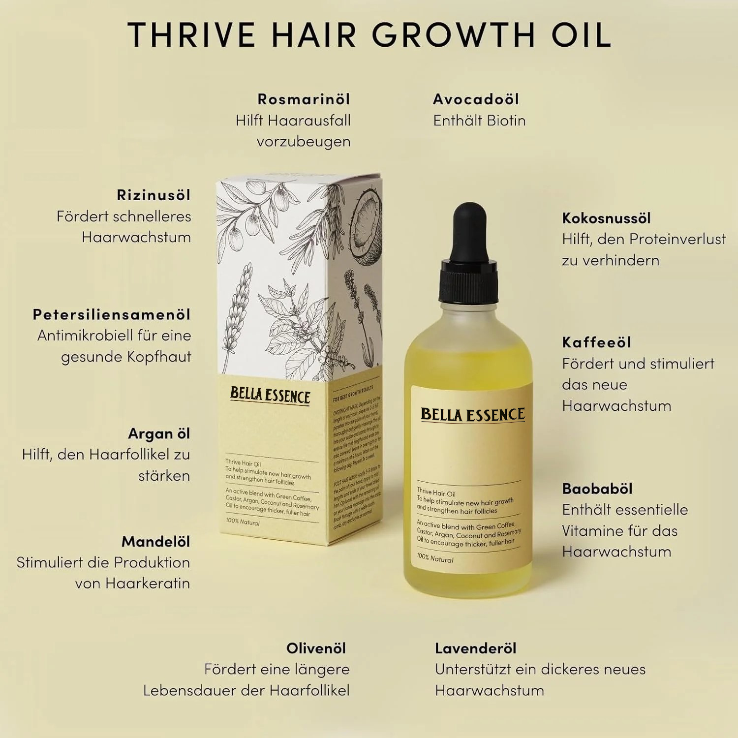 Bella Essence™ – Für natürlich volleres & kräftigeres Haar ab der Wurzel [50 % Rabatt]