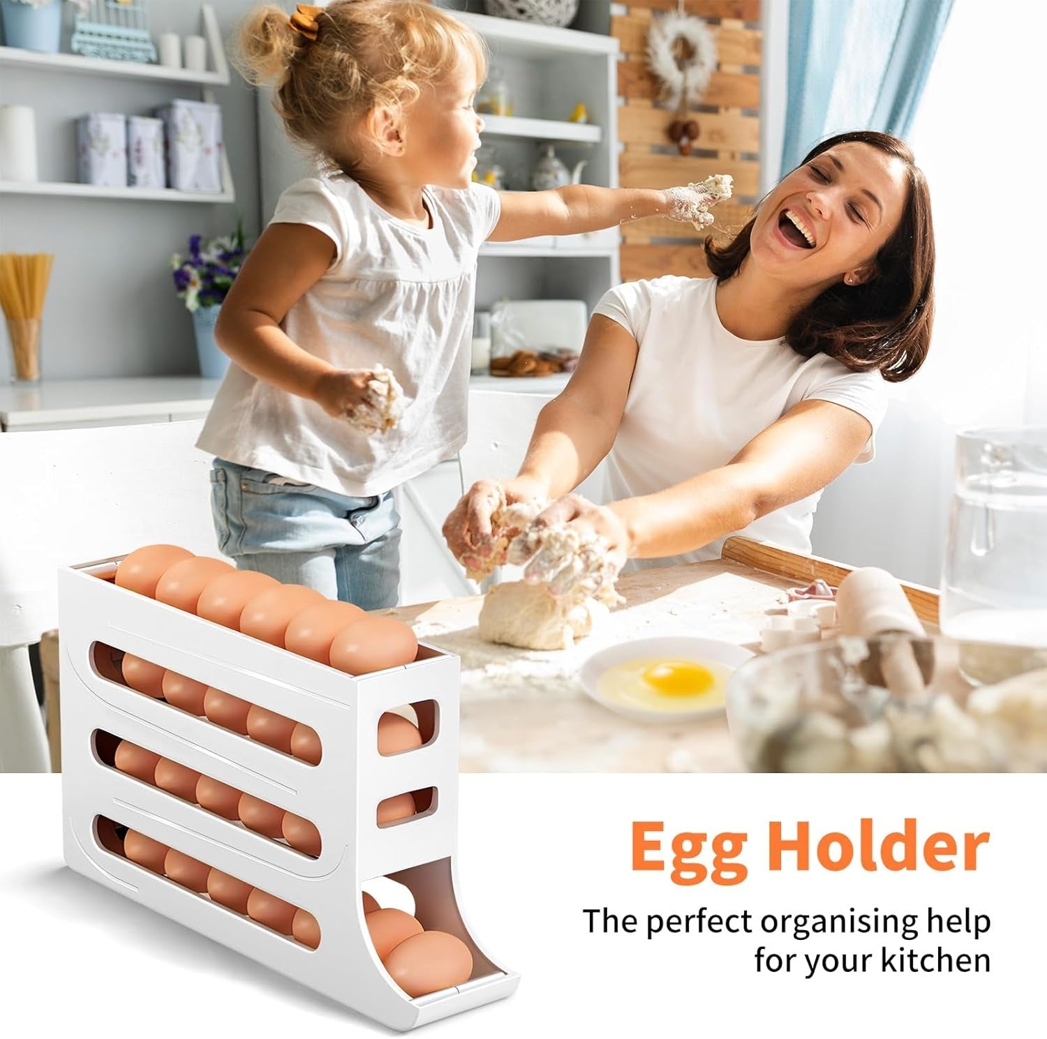 EggShelf™ - 4-stöckiger Eier-Organizer für Kühlschrank & Küche [50% Rabatt]