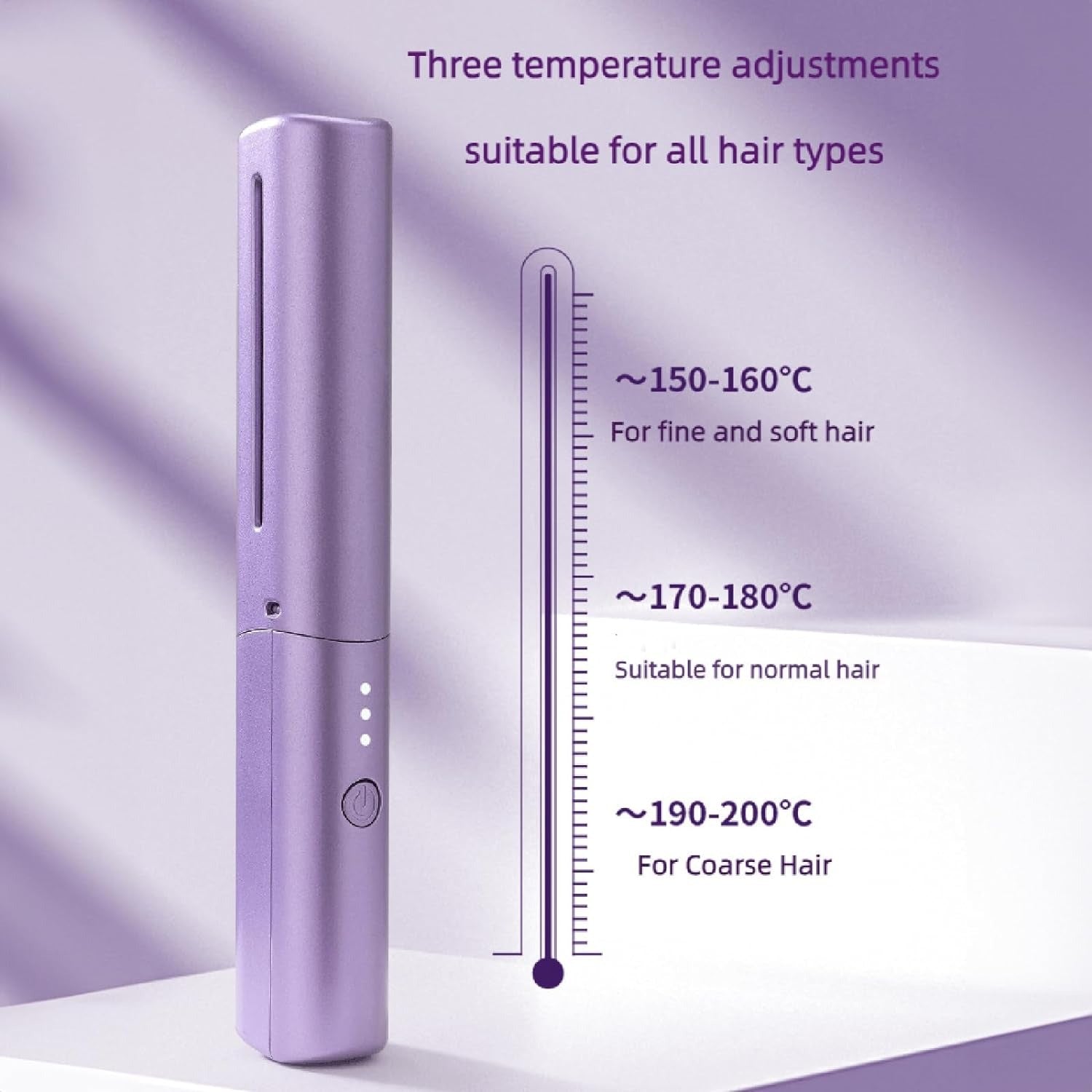 HeatComb Haarstyler – Glätten & Locken, Kabellos, USB, Schonend, Reiselustig