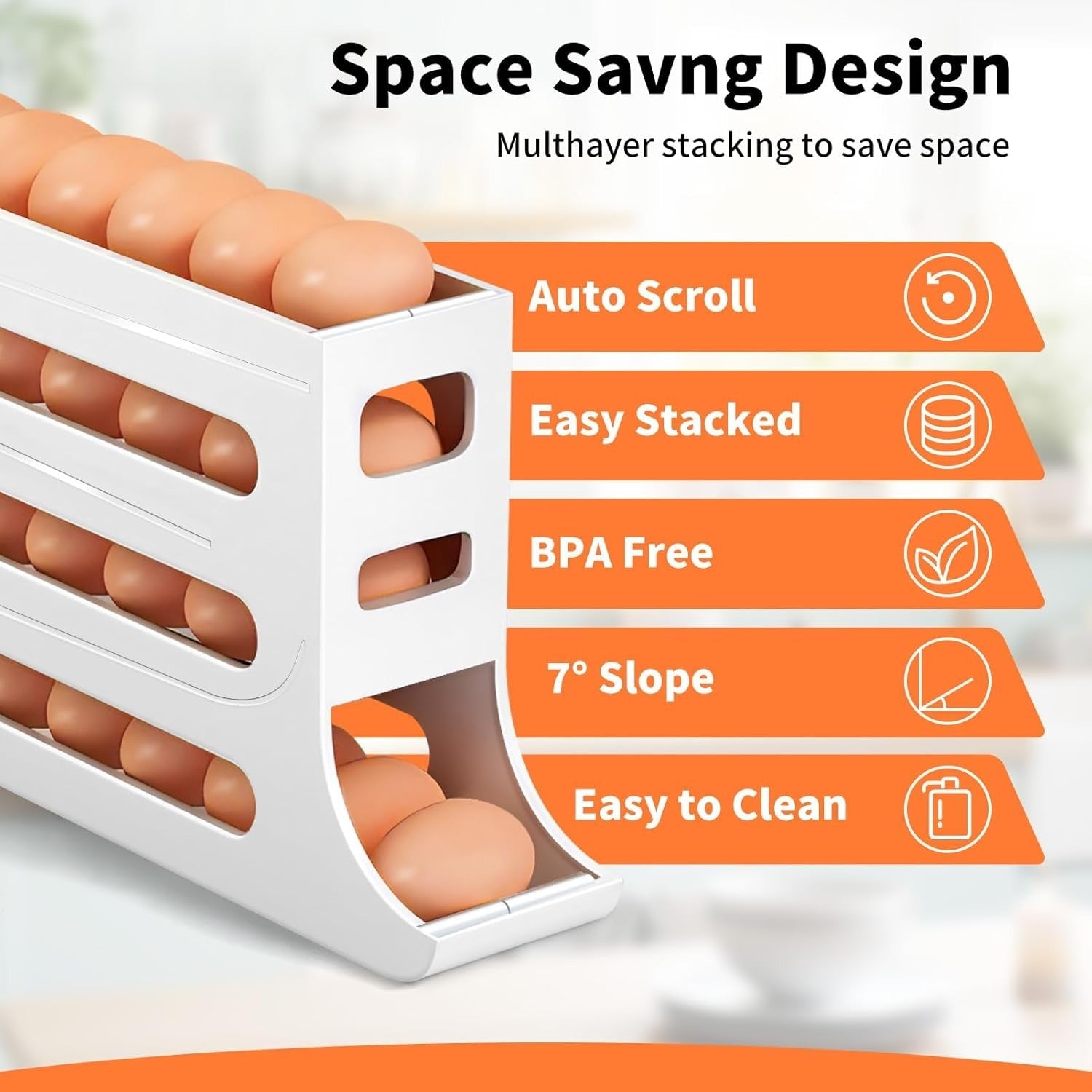 EggShelf™ - 4-stöckiger Eier-Organizer für Kühlschrank & Küche [50% Rabatt]