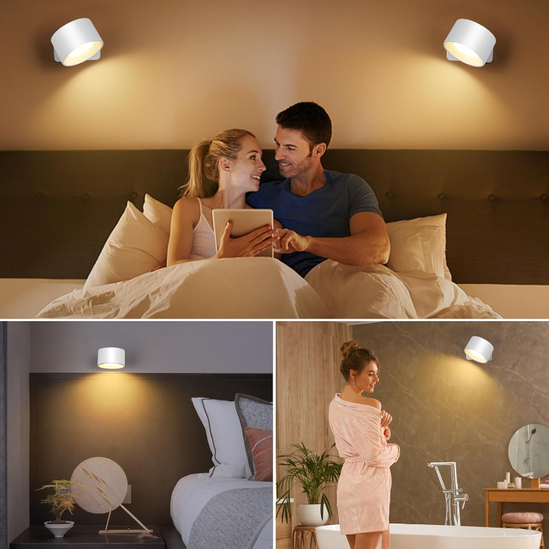 LumiPod Kabellose LED Wandleuchte – Drehbare Designlampe für flexibles Licht