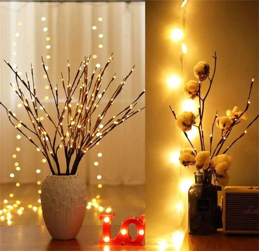 DekoBright™ – Batteriebetriebene, Verstellbare LED Zweigdekoration & Lichterkette [50% Rabatt]