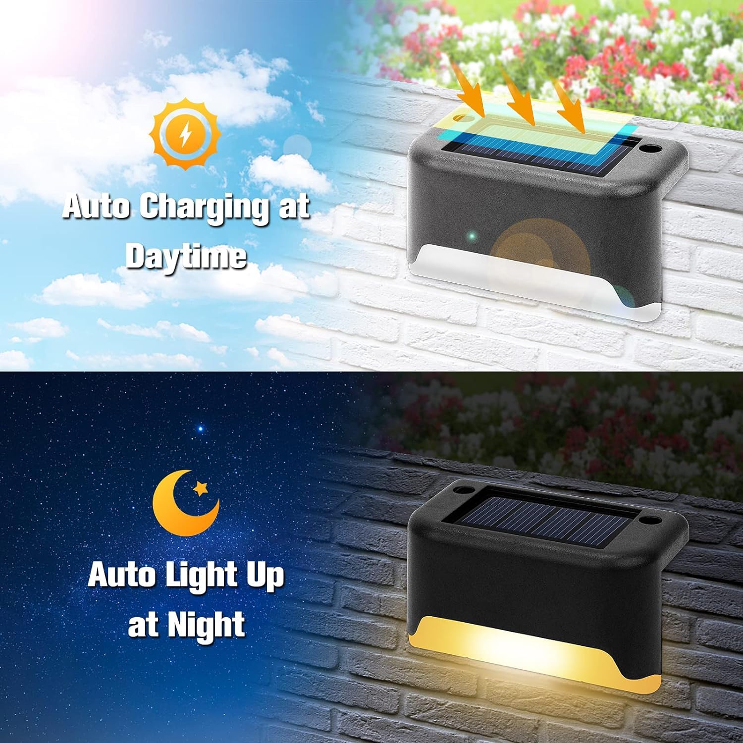 SolarLume™ - 4er-Set Solar-Terrassenlichter – Wetterfestes Außenlicht [2 + 2 Gratis]