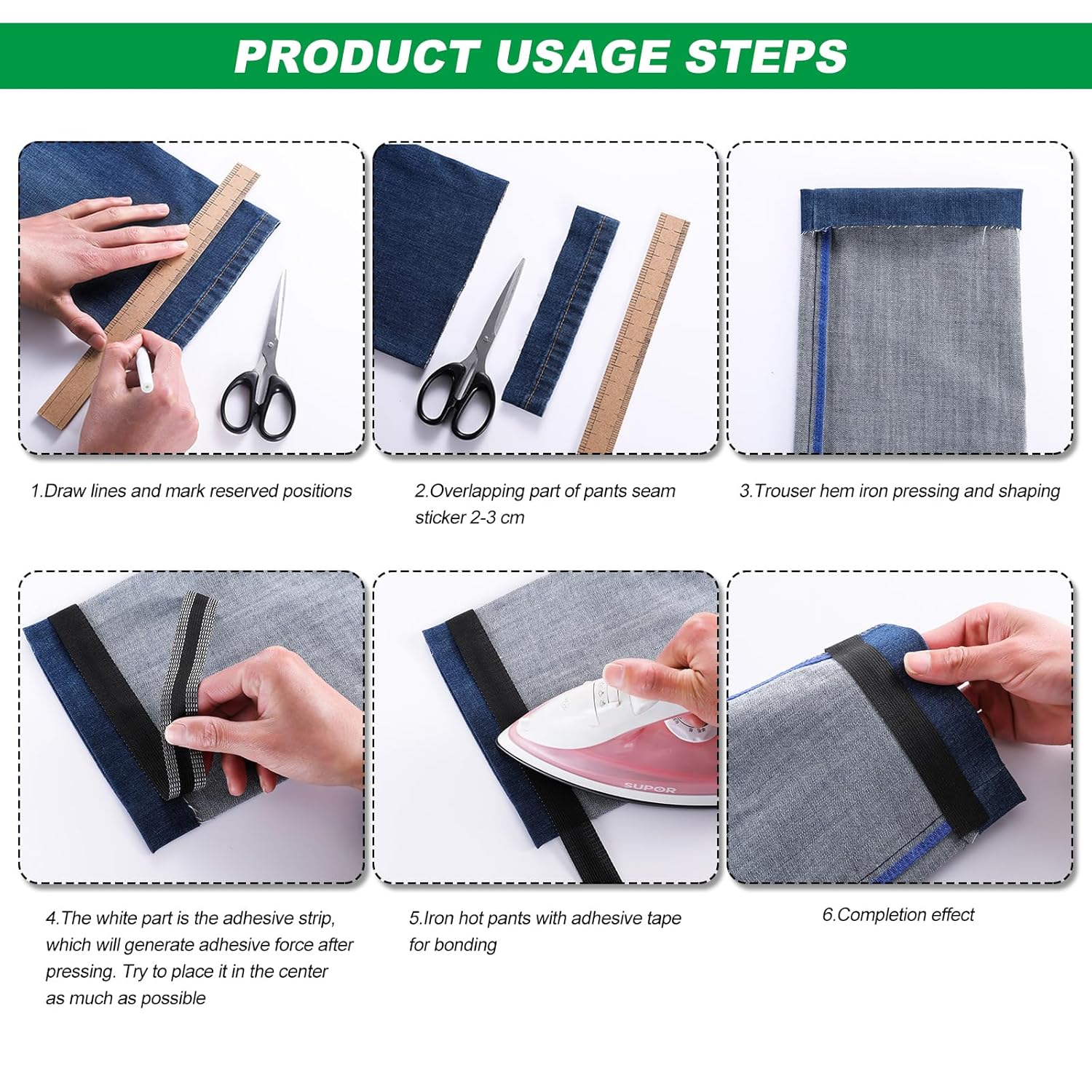 EasyHem™ – Perfekte Hosenlängen in Sekunden ohne Nähen für einen eleganten Look [1 + 1 Gratis]