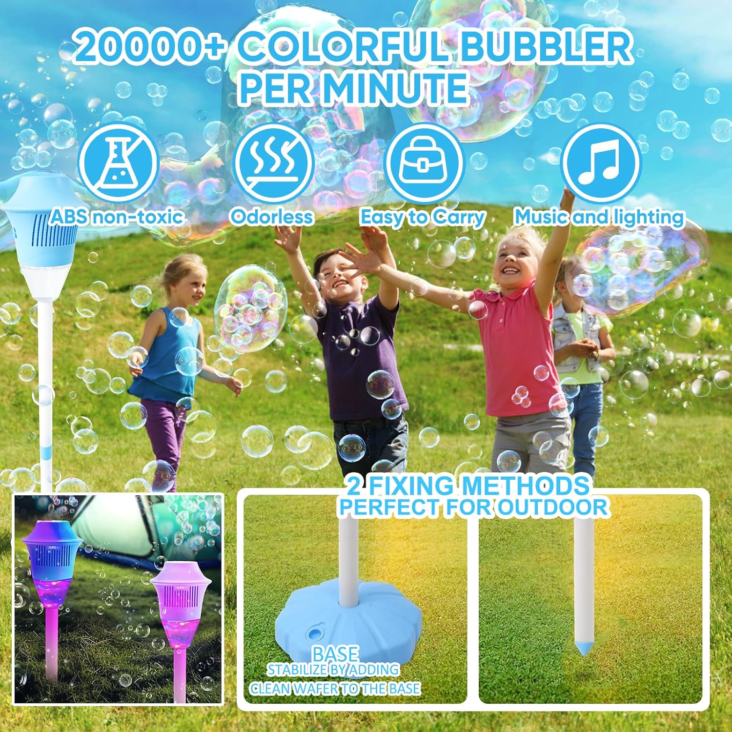 BubbleStorm™ – Tragbarer Seifenblasenmacher für Spaß und Freude der Kinder [50% Rabatt]