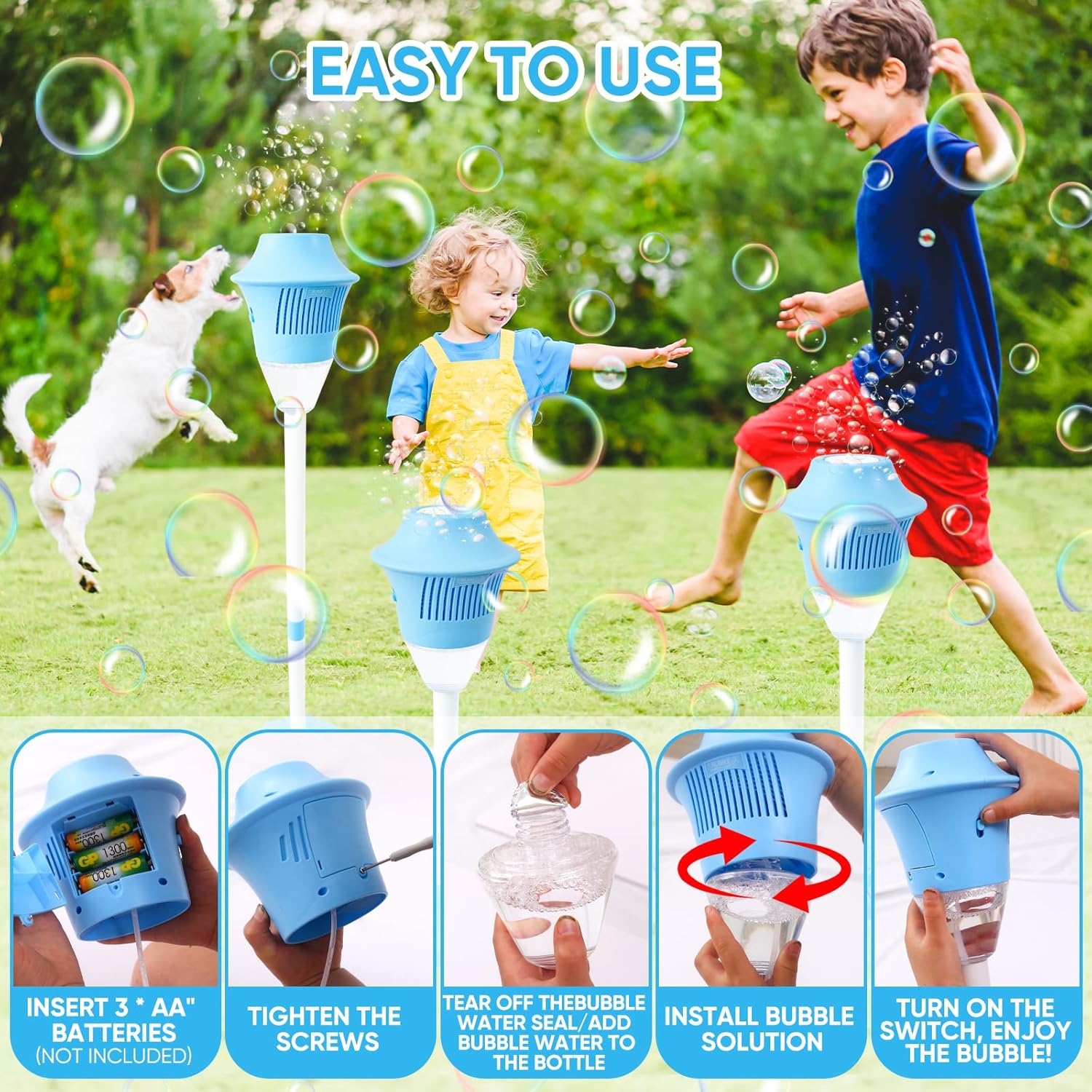 BubbleStorm™ – Tragbarer Seifenblasenmacher für Spaß und Freude der Kinder [50% Rabatt]