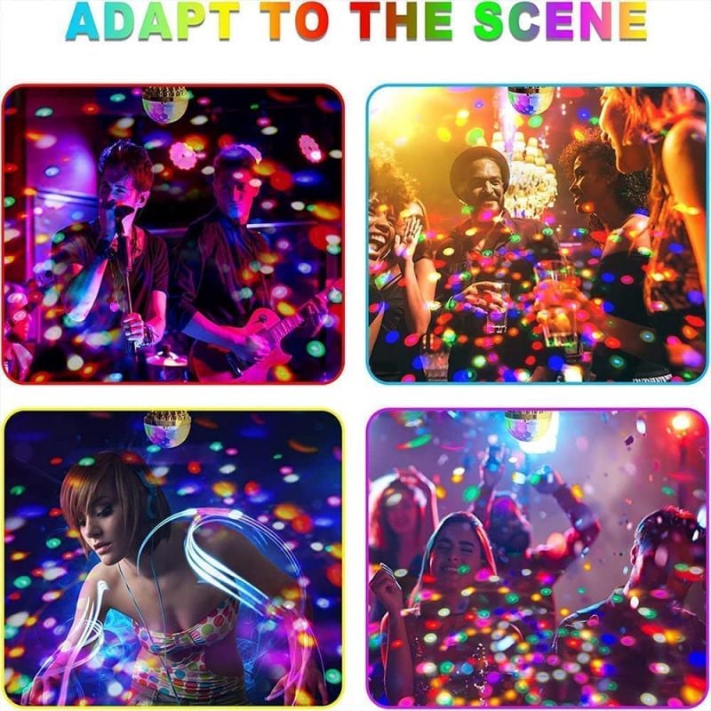 DiscoLed™ - Farbige rotierende Disco-Kugel  [1 + 1 Gratis]